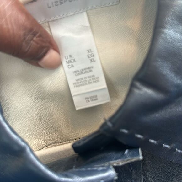 Liz Claiborne Leather Full Button Top XL - Picture 7 of 7